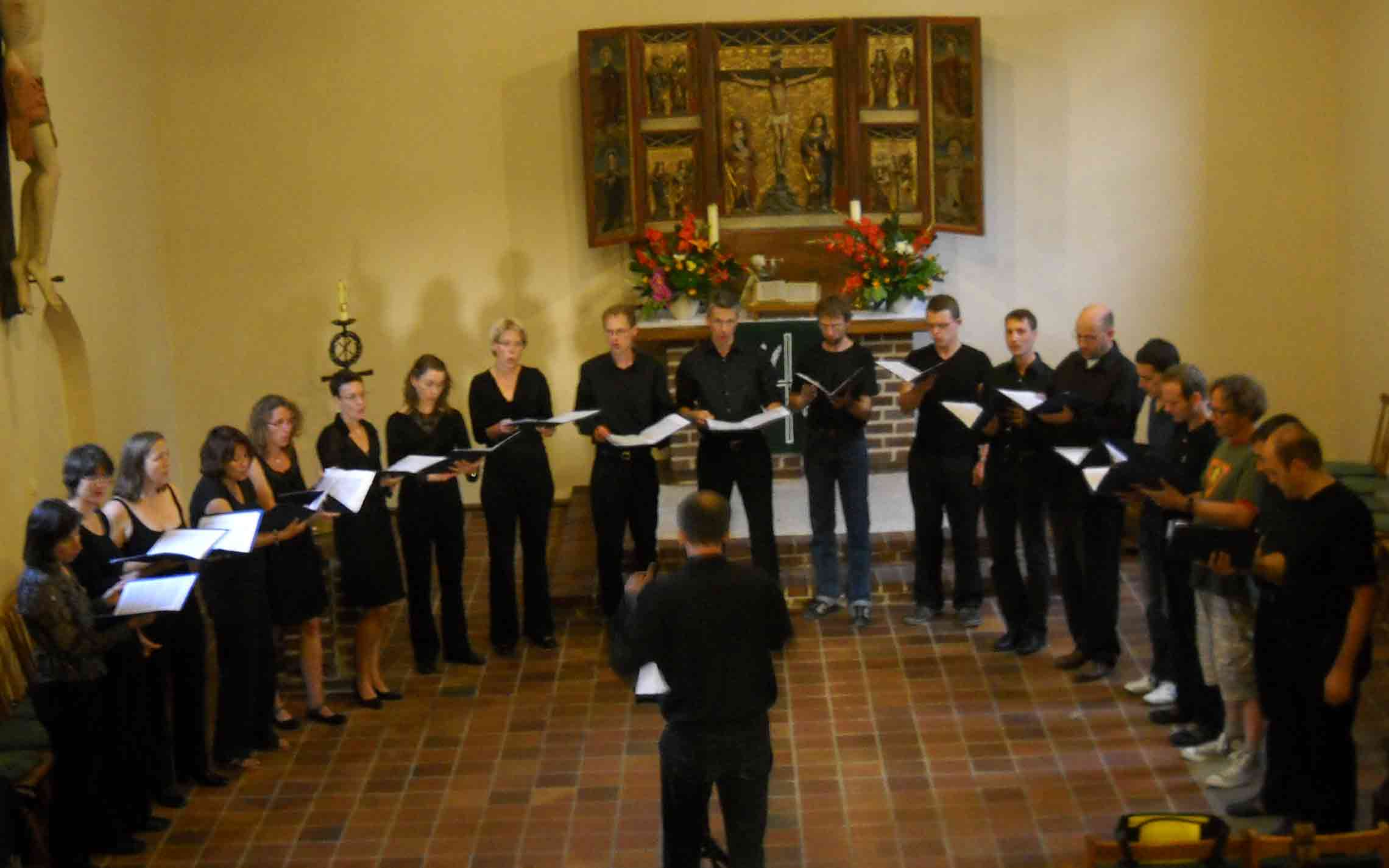 Foto vom Chor Canticolino in der Koserower Kirche auf Usedom am 21. August 2010