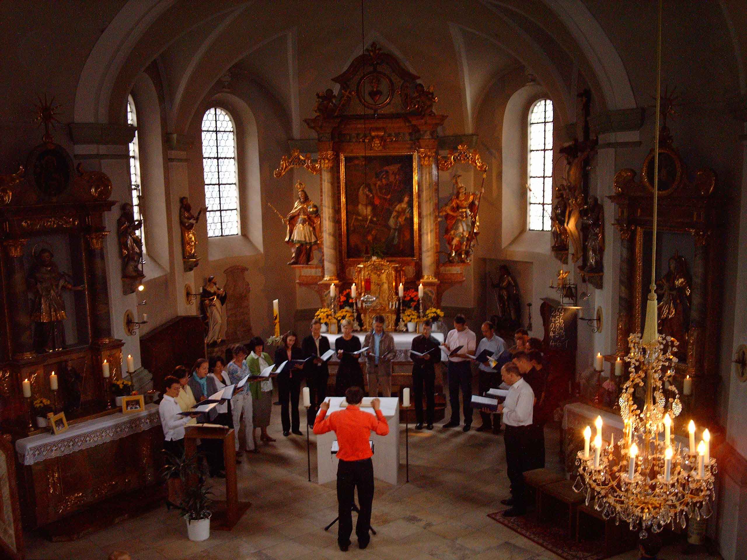 Foto vom Chor Canticolino in St. Georg (Unterbiberg) am 19. Juli 2009