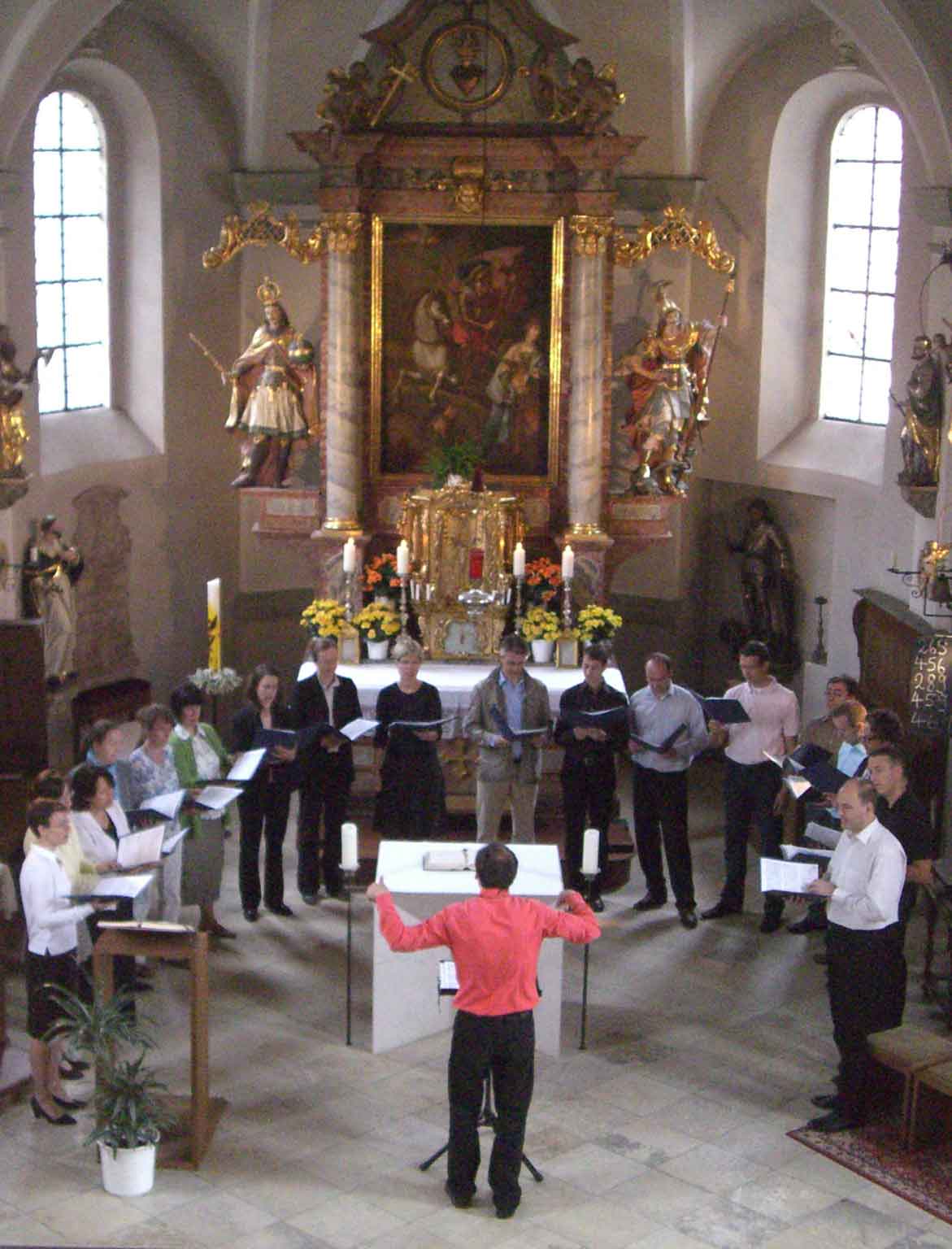 Foto vom Chor Canticolino in St. Georg (Unterbiberg) am 19. Juli 2009