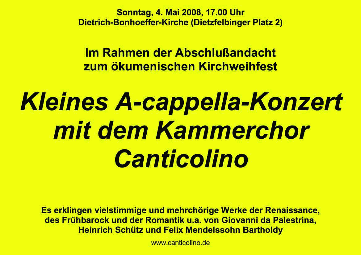 Plakat vom 4. Mai 2008